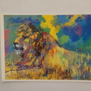 Leroy Neiman "Resting Lion" Postcard